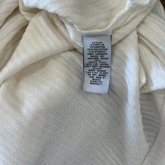 Sanctuary white top women tunic ribbed cowl neck long sleeve Size M softgirl - Picture 12 of 12
